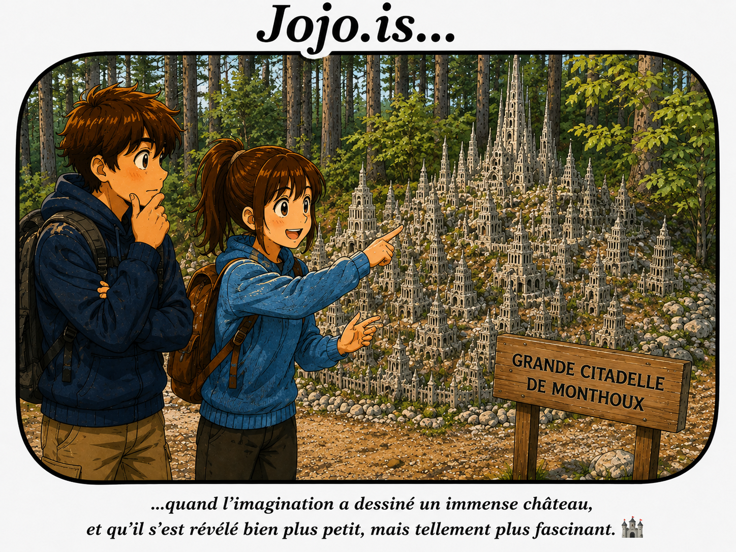 Jojo.is... quand l’imagination a dessiné un immense château, et qu’il s’est révélé bien plus petit, mais tellement plus fascinant.