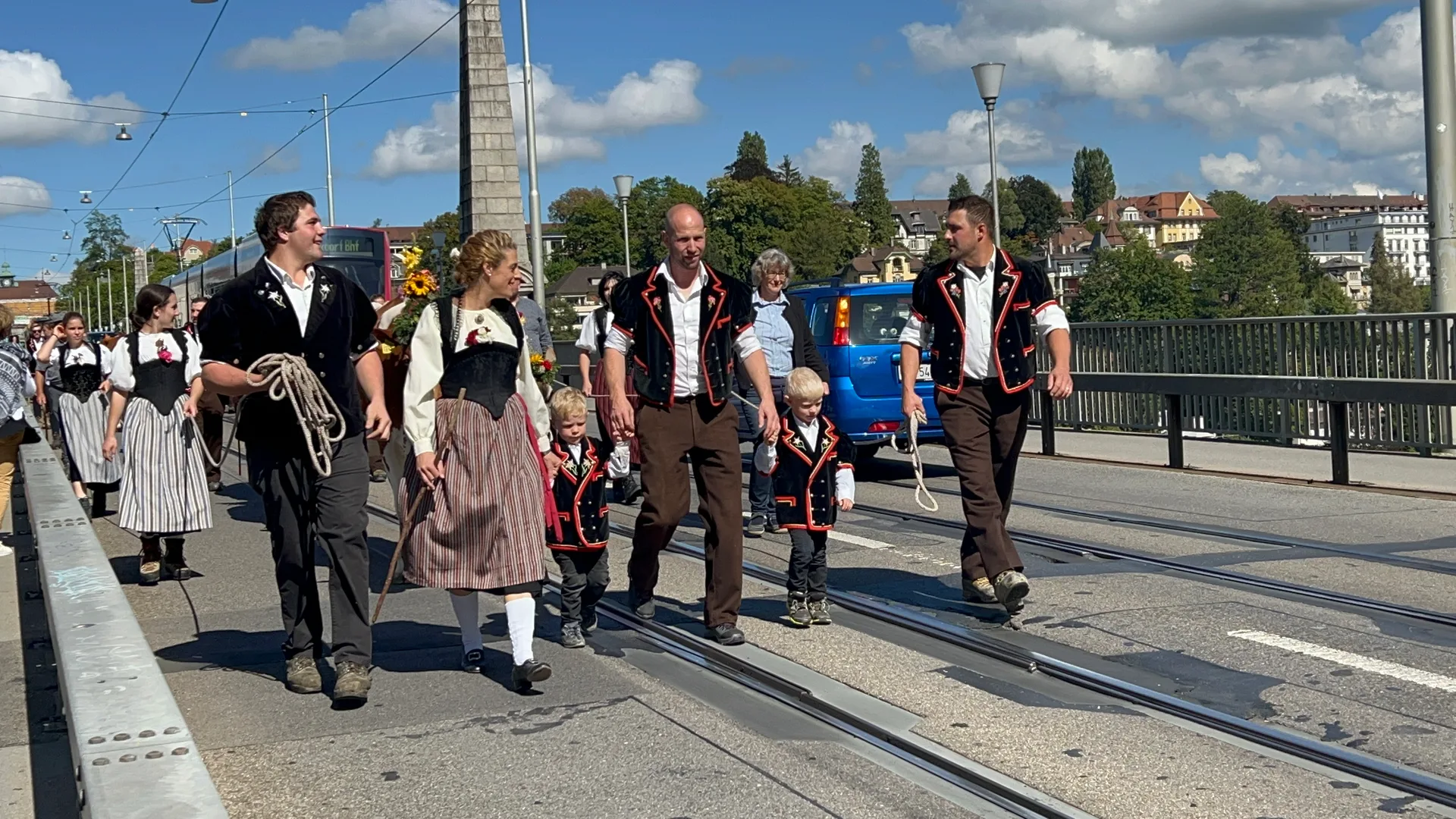 National Alpabzug — a procession in traditional Swiss costumes