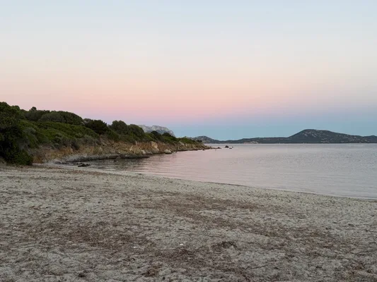 Sunset on the beach of Sardinia