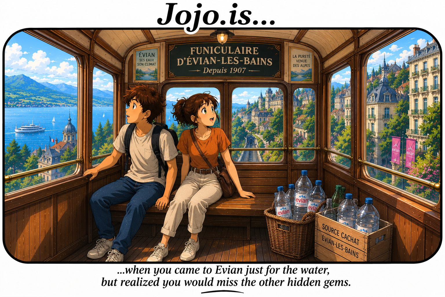 Jojo.is... when you came to Evian just for the water, but realized you would miss the other hidden gems.