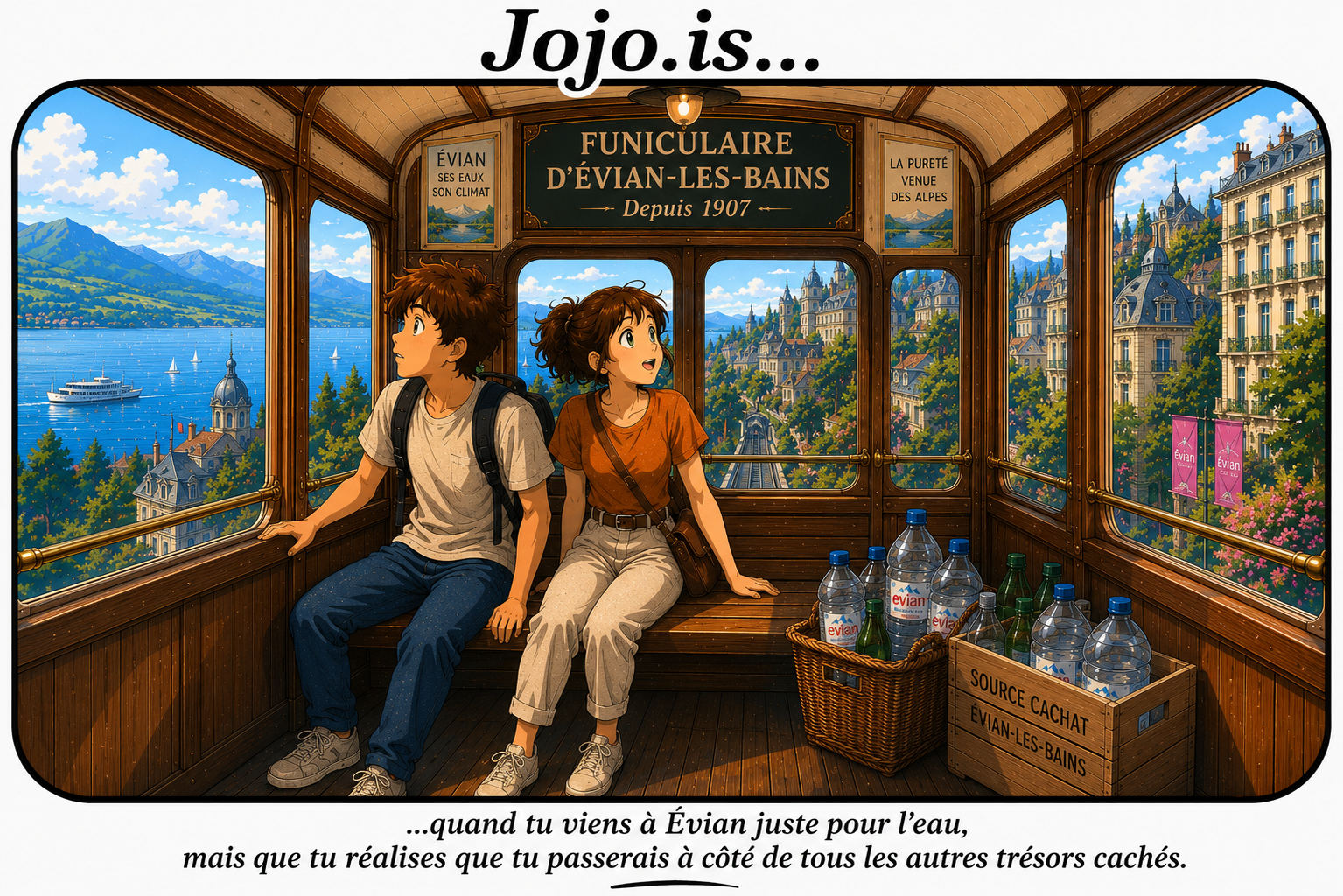 Jojo is... quand tu viens à Évian juste pour l'eau, mais que tu réalises que tu passerais à côté de tous les autres trésors cachés.