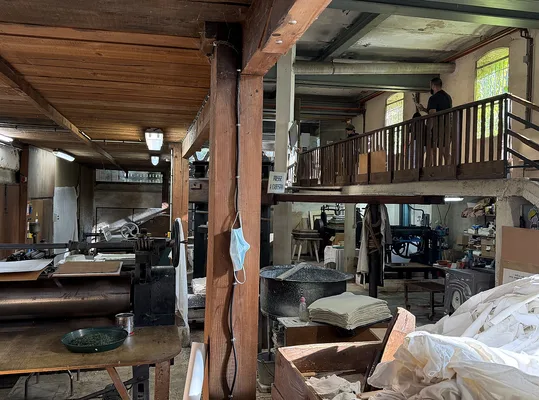 Paper-making demonstrations, Vallis Clausa, Fontaine-de-Vaucluse, France