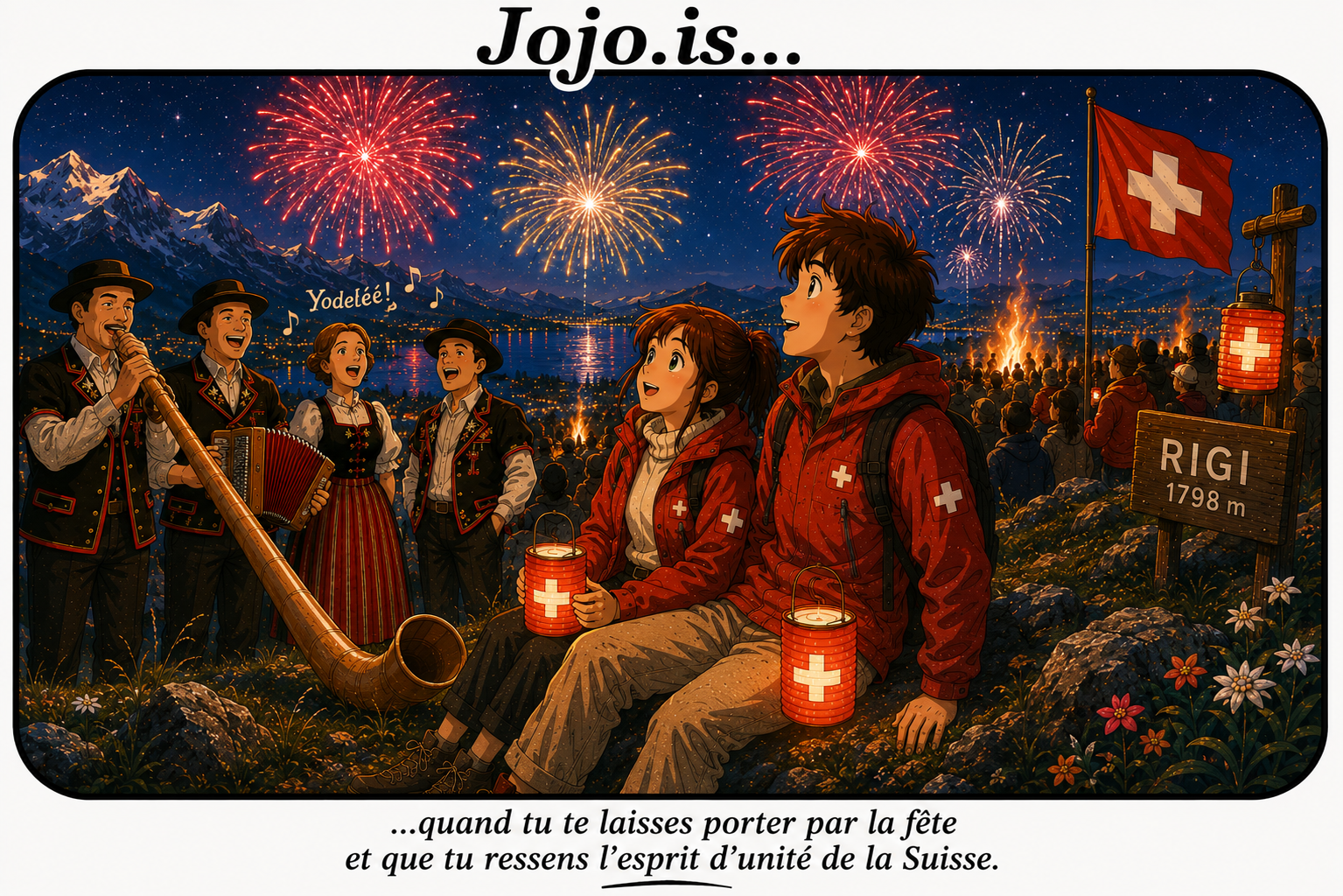 Jojo.is... quand tu te laisses porter par la fête et que tu ressens l’esprit d’unité de la Suisse.