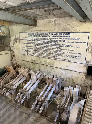 Heavy wooden hammers, Vallis Clausa, Fontaine-de-Vaucluse, France