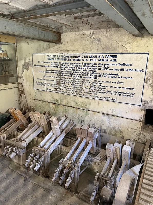 Heavy wooden hammers, Vallis Clausa, Fontaine-de-Vaucluse, France