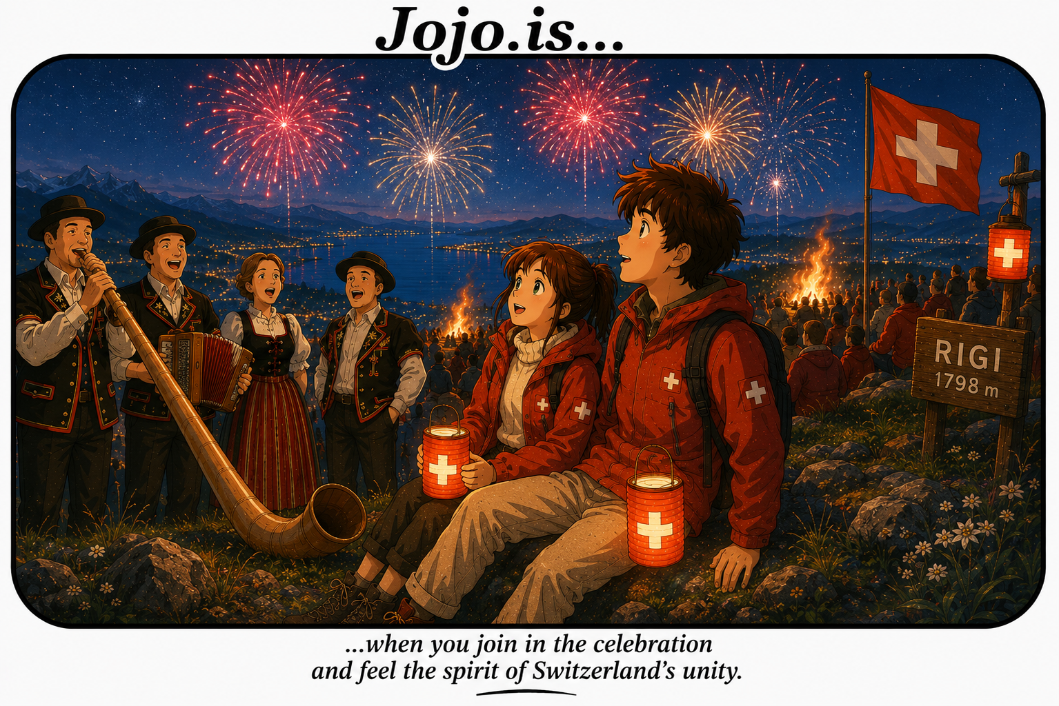Jojo.is... when you join the celebration and feel the spirit of Switzerland's unity.
