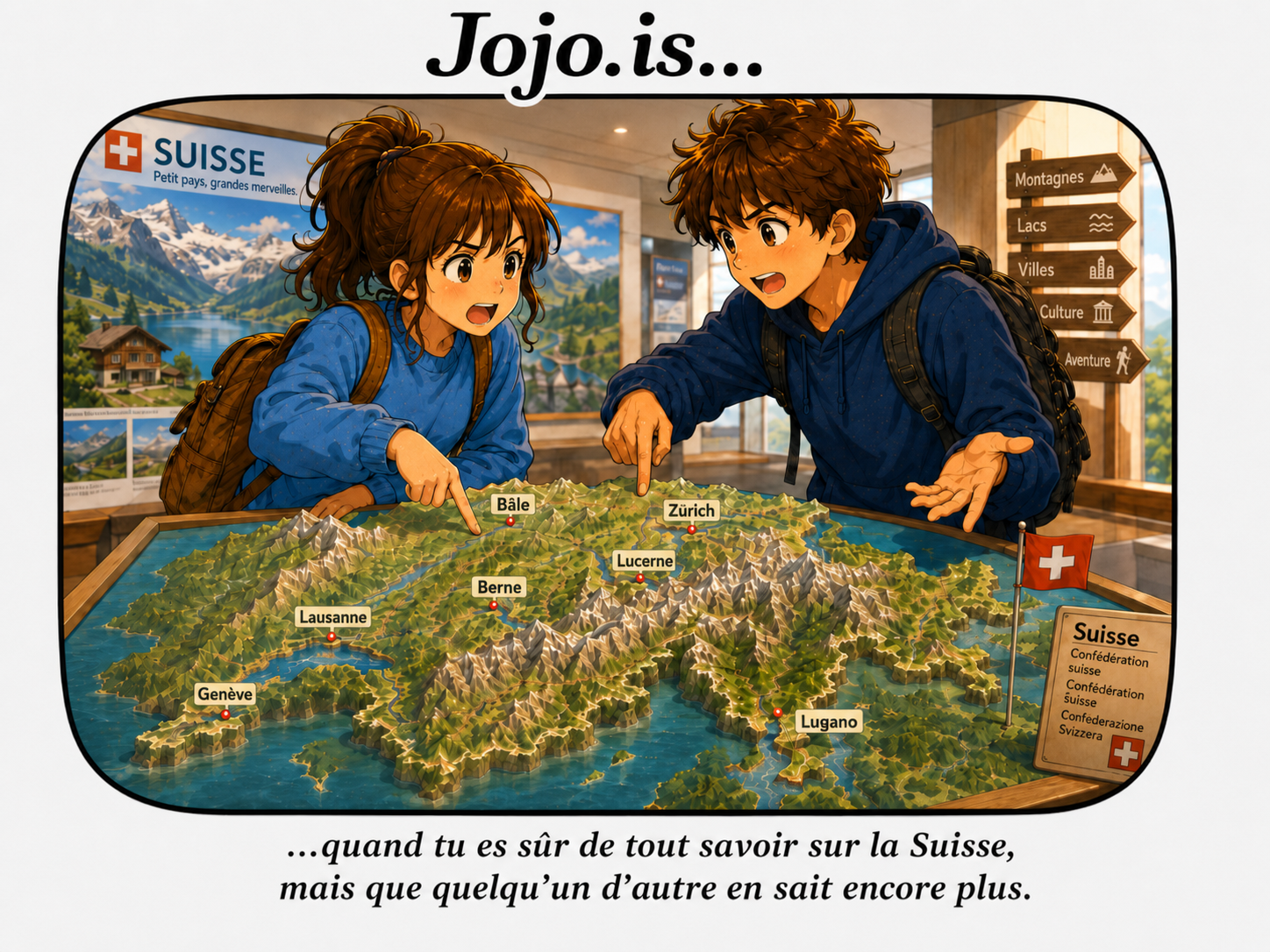 Jojo.is... quand tu es sûr de tout savoir sur la Suisse, mais que quelqu’un d’autre en sait encore plus.