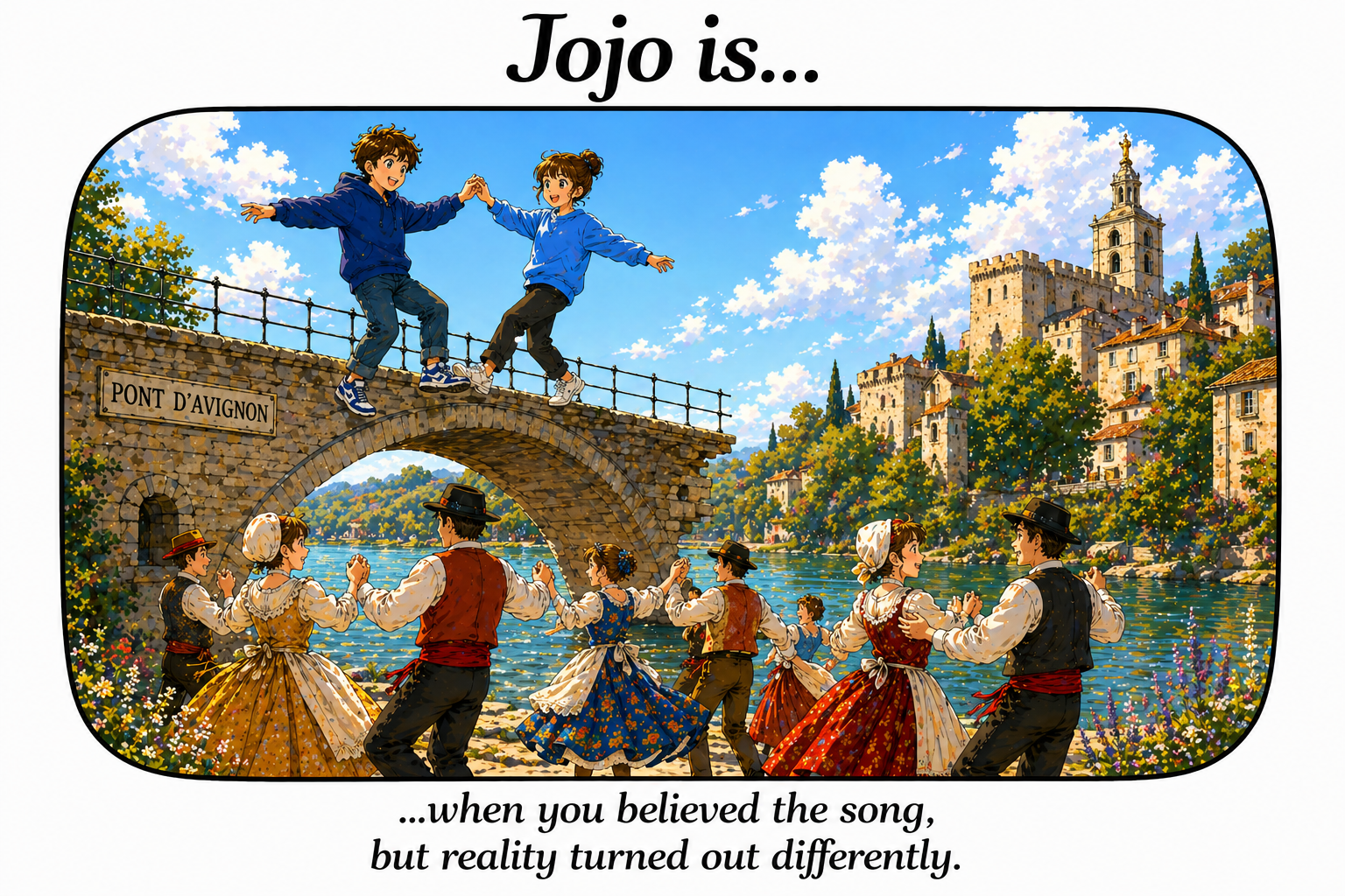 Jojo.is... when you believed the song, but reality turned out differently.